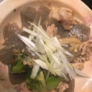 豚肉こんにゃくブロッコリーのポン酢炒めNo.625